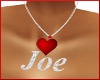 Joe Red Heart Necklace