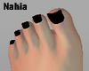 Feet Black Short Nails
