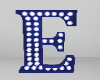 Royal Blue Letter E