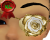 gold + white eye rose