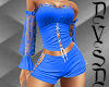 Corset&Shorts in Blue