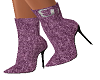 Sexy Purple Denim Boots