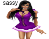 purple chrismast outfit