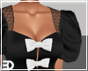 Black Fishtail Bow Gown