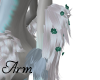 *T*Teal flower arm fur