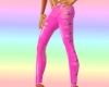 pink laytex pants