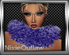 NIX~Blue Fur Collar