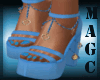 Blue charm shoes