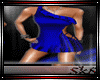 Satin Ruffle Dress -Blue