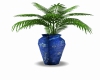 blue flowered vase