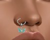 TEAL BUTTERFLY NOSERING