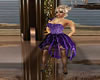 Purple dress, lace skirt
