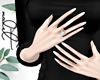 M. White Short Nails