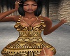 Rll African Gold Dress
