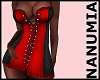 corset dress  red&black