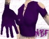 Purple top w. black lace