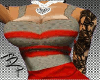 |Bp)BMXXL -Red&Gld Dress