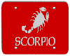 Scorpio plate, red