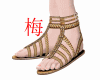 梅 gold sandal