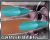 ~CK~ Two Tone Teal Nails