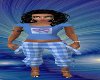 Blue/white Plaid gauchos