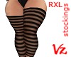 RXL Blk Stripe Stocking