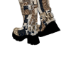 BEIGE FEND! HIGH BOOTS