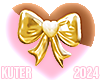 + Heart Bow Earrings (G)