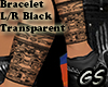 Bracelet Blck Transp L/R