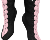 thigh high black n pink