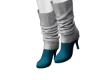 MS Cozy Boots Blue-Silve