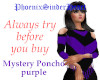 Mystery Poncho purple RL