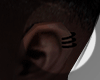 龍 Earrings Black