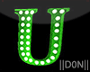 U Green Letters Lamps