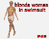 blonde woman in swimsuit