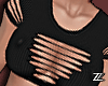 Z e Ripped Top Black