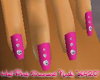 Hot Pink Diamond Nails