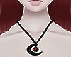 Moon necklace black