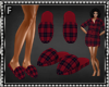 Red Tartan Slippers (F)