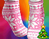 ! Pink Christmas Socks