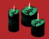 green melting candle