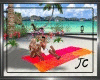 JC:Beach towel with 4 po