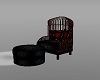 red/black cuddle chair