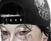 hair black + cap