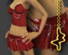 Buckle Chain Skirt Red2