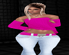 pink belt jeans