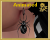 Spider Earrings Black