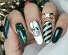 (R)Green Cristhmas nails