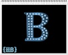 {HB} Letter B Blue