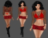 Red Tiger top/skirt